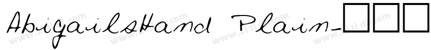 AbigailsHand Plain字体转换